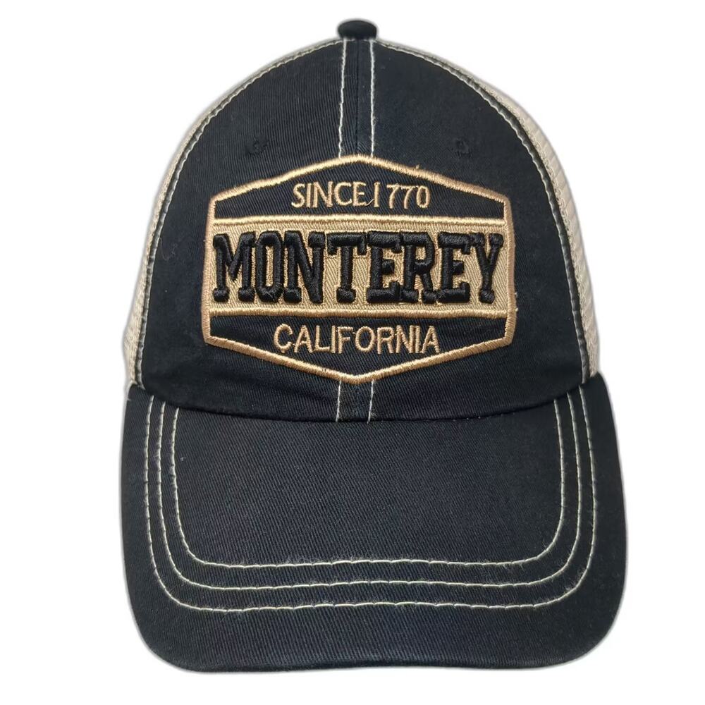 DIMCO Apparel Monterey California Black Baseball Cap Hat OS Mesh Adjustable